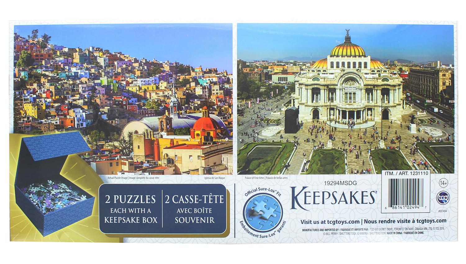 Set of 2 Keepsakes 500 Piece Jigsaw Puzzles | Mexico City / Barranquilla