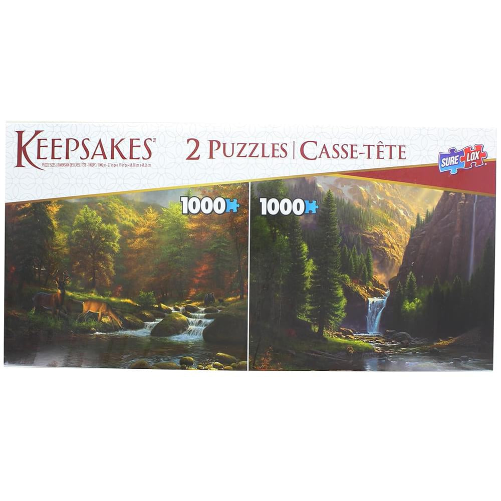 Set of 2 Keepsakes 1000 Piece Jigsaw Puzzles | Mountain Landscapes