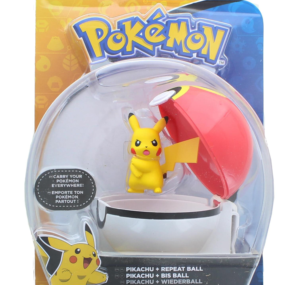 Pokémon Clip Pokébola - Pikachu + Repeat Ball - Ri Happy