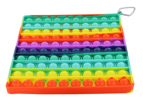 Rainbow Square 100-Button Silicone Pop Fidget Toy