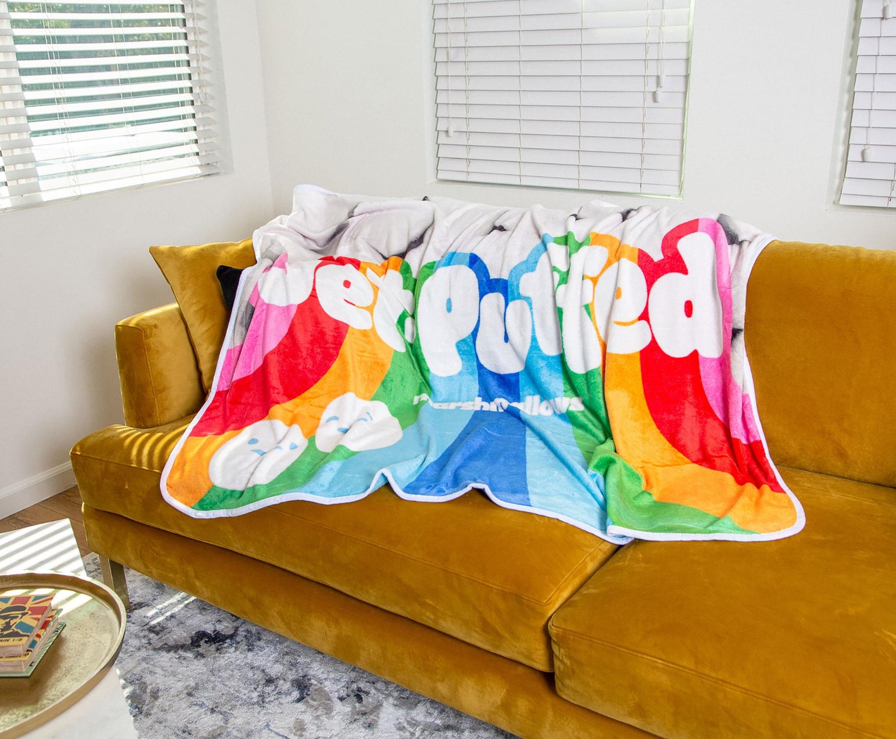 Jet-Puffed Marshmallows Fleece Throw Blanket | 45 x 60 Inches