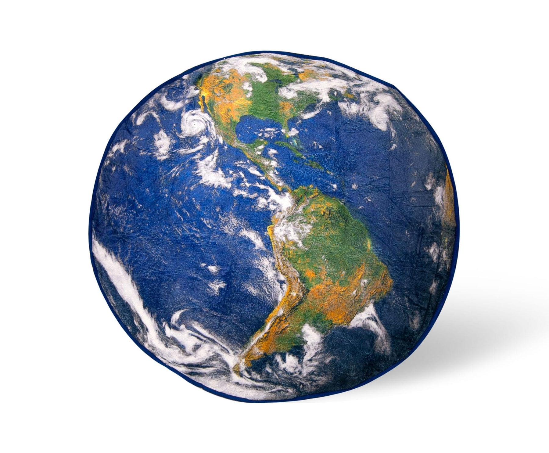 Planet Earth Round Fleece Throw Blanket | 60 Inches