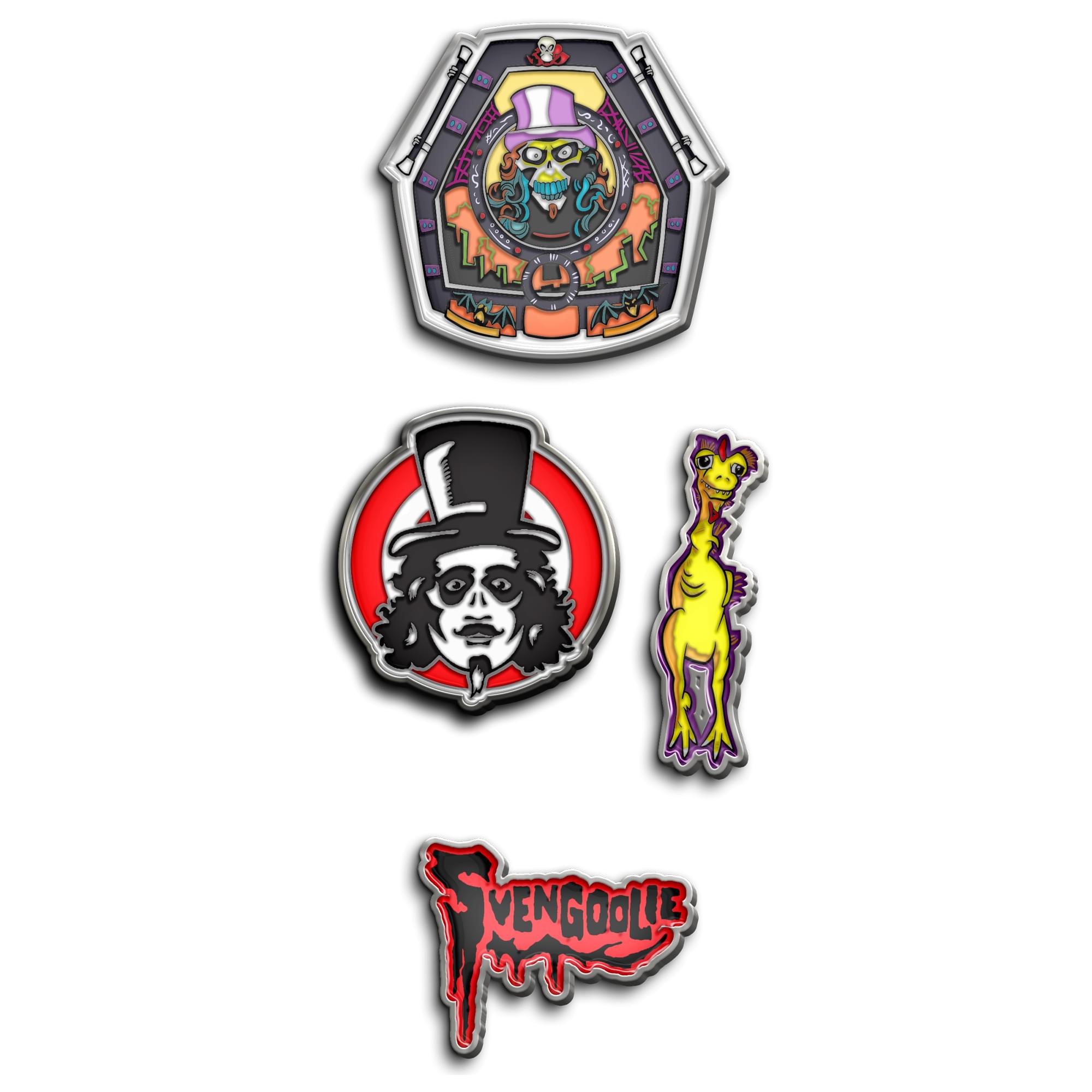 Svengoolie 4-Piece Enamel Pin Set | Free Shipping