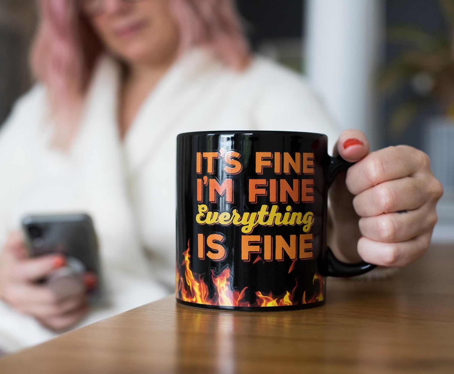 15 Oz Ceramic Coffee Mug It's Fine I'm Fine Everything's Fine 