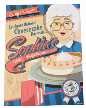 The Golden Girls Sophia’s Cheesecake Wall Poster | Measures 24 x 18 Inches