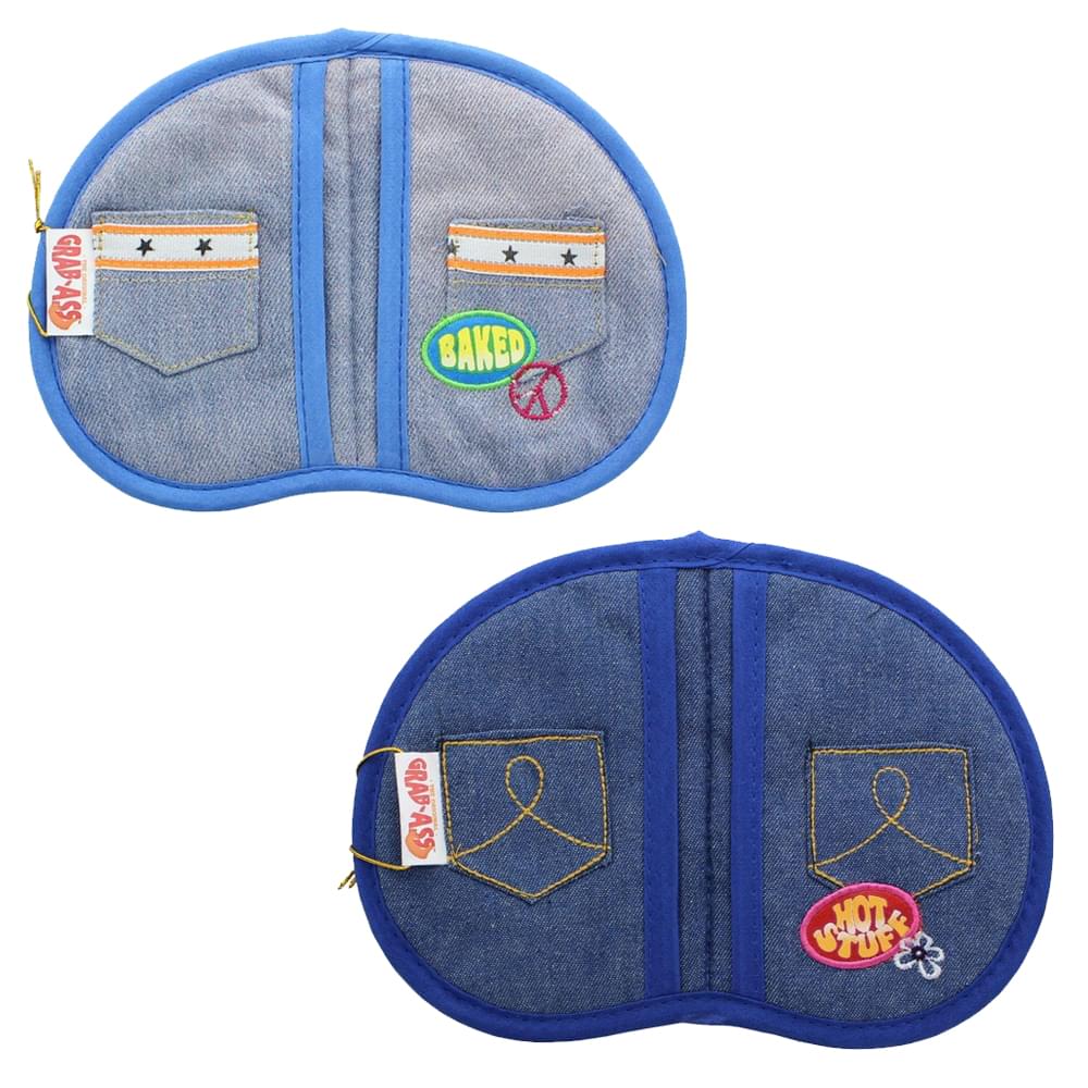 Retro Oven Mitts Set of 2