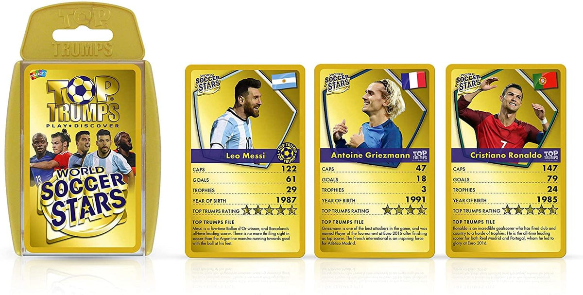 World Soccer Stars Top Trumps Card Game | Free Shipping