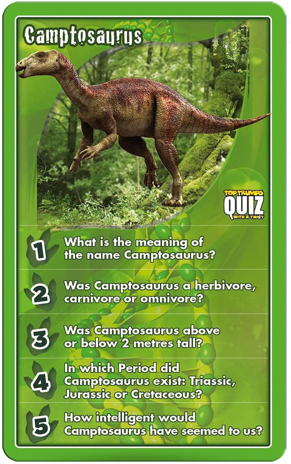 Dinosaurs Top Trumps Quiz Card Game | 500 Questions