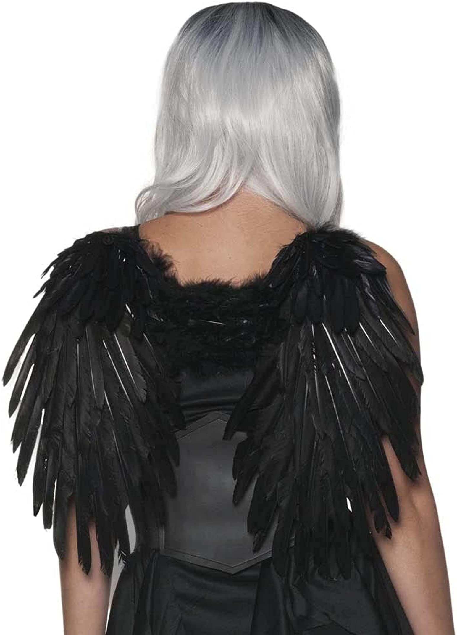 Feather Wings One Size Adult Costume Accessory | Black