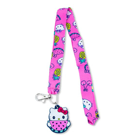 Sanrio Hello Kitty Supercute Fruit Strap Lanyard With Watermelon Charm