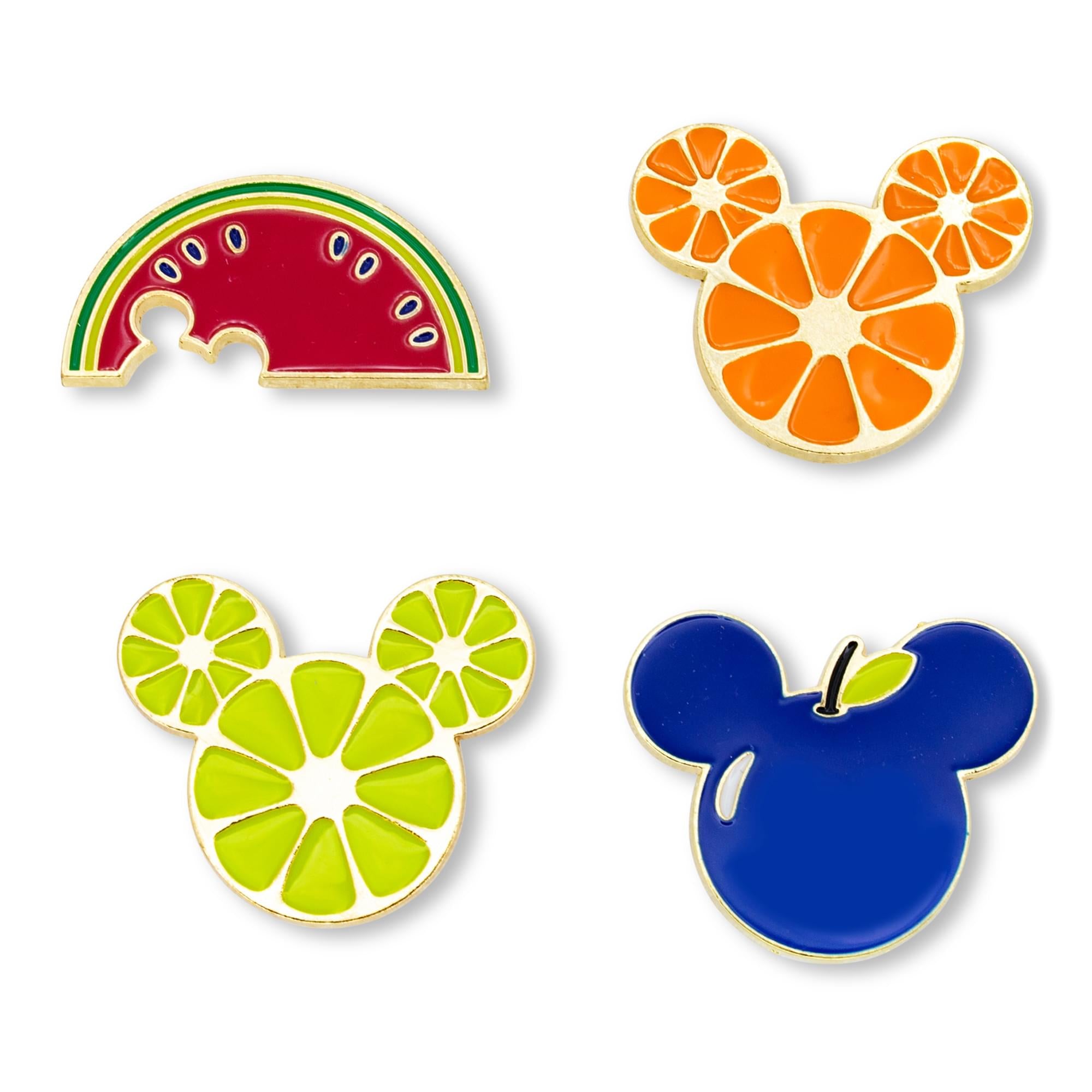 Disney Mickey Mouse Fruit 4 Piece Enamel Pin Set | Free Shipping