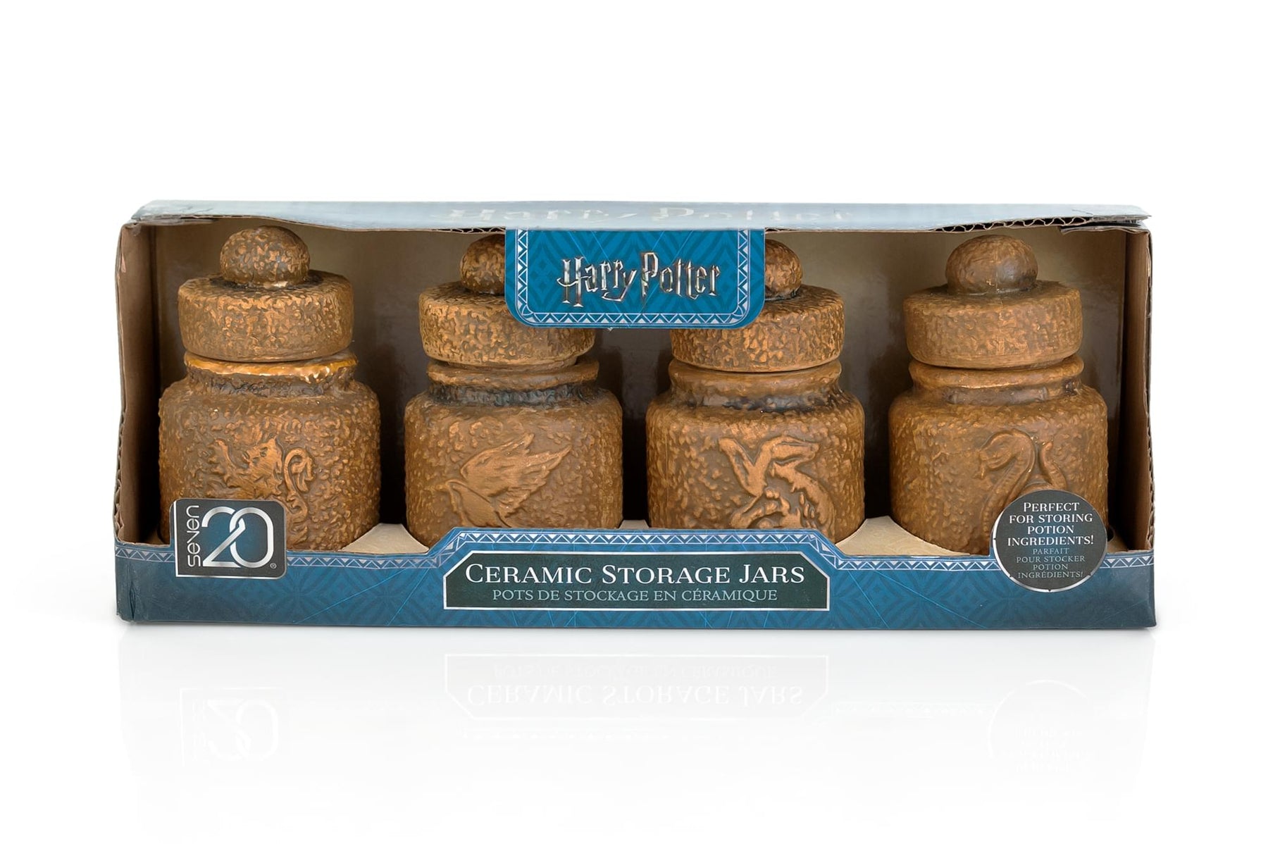 Harry Potter Hogwarts Houses 1.45-Oz Ceramic Storage Jars - Set of 4