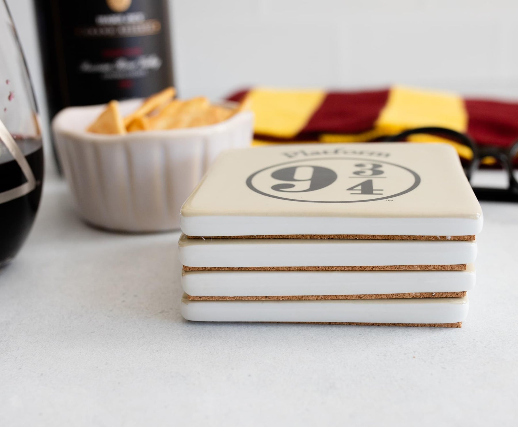 Harry Potter Icons Ceramic Square Drink Coasters | Set of 4