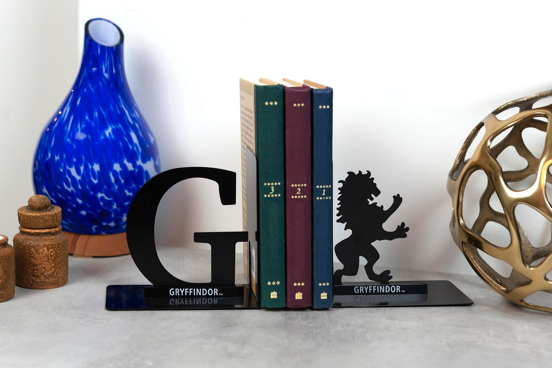 Harry Potter Metal Bookends | House Gryffindor Design