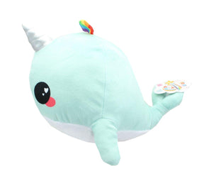 Glitter Galaxy 12-Inch Rainbow Spout Blue Narwhal Collectible Plush