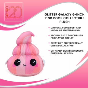 Glitter Galaxy 6-Inch Pink Poop Collectible Plush