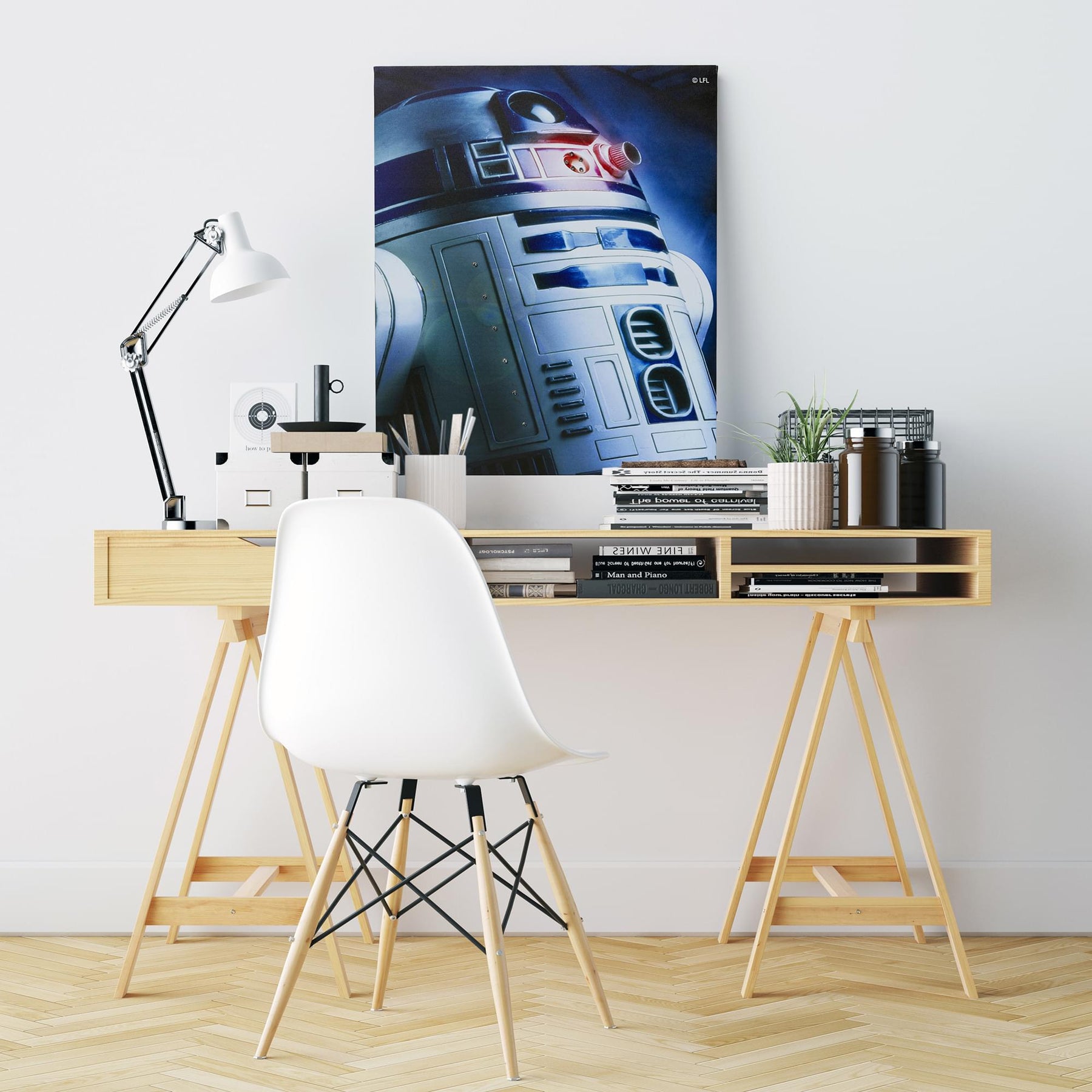 Star Wars Illuminated Canvas Art - 23.9”x19.9” - R2D2