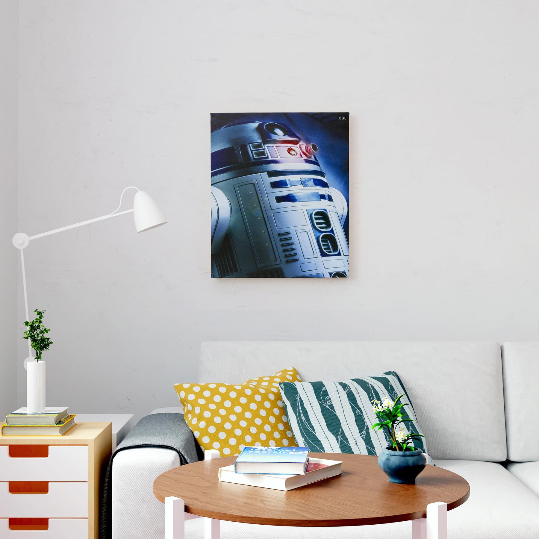 Star Wars Illuminated Canvas Art - 23.9”x19.9” - R2D2