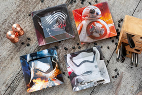 Star Wars Melamine Plate Set - 4 Pieces - Stormtrooper, Kylo Ren, and BB8