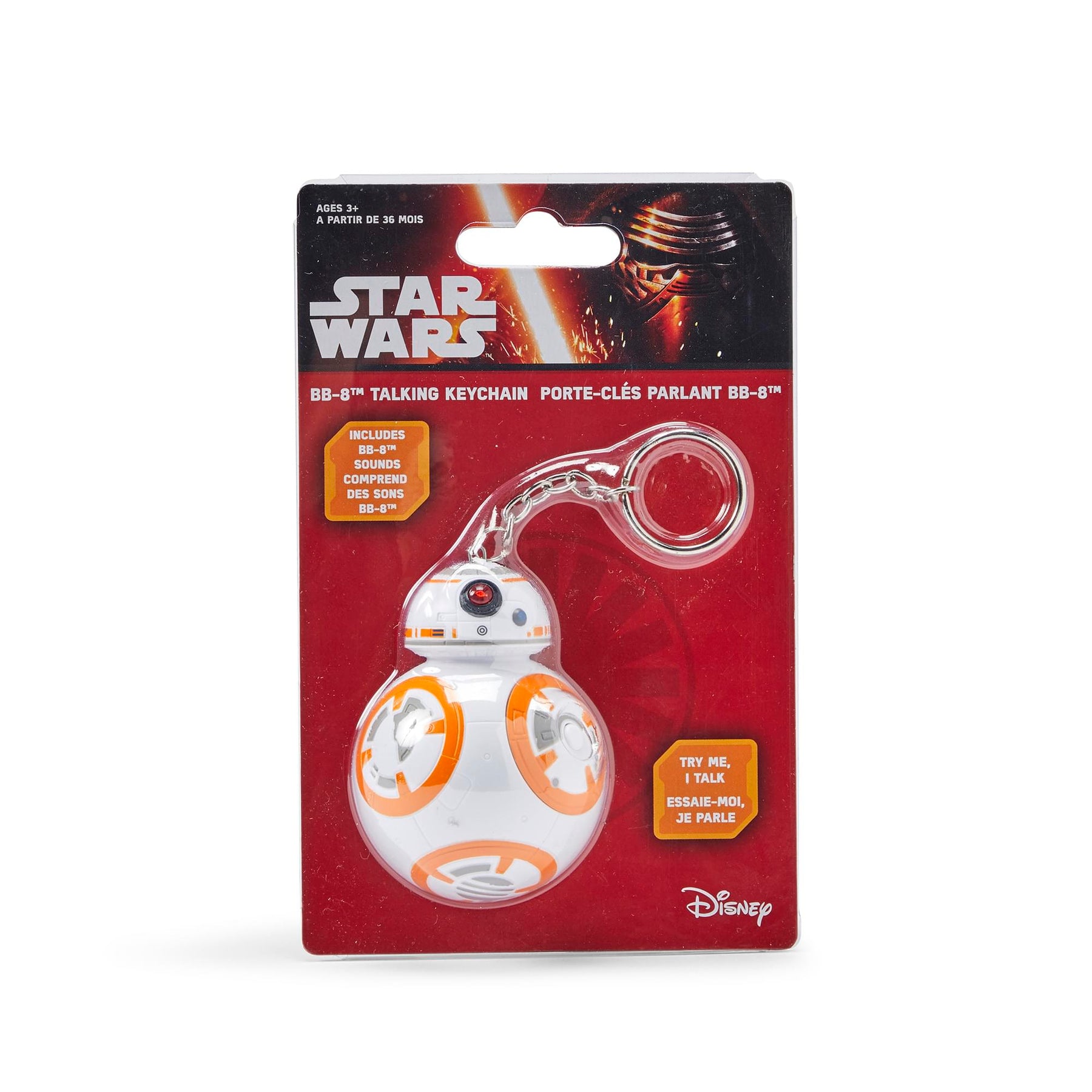 Official Star Wars Keychain with LED Lights and Sounds - BB-8