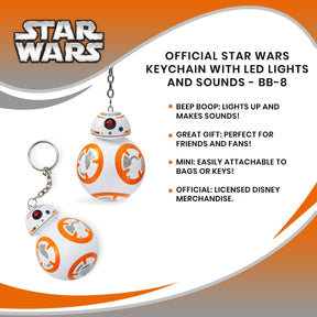 Star Wars Disney BB-8 Droid LED Light Sound School Bag Travel