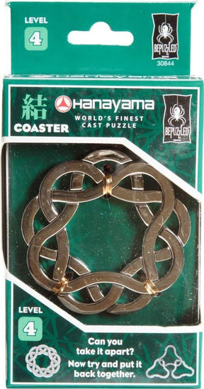 Hanayama Level 4 Cast Metal Brain Teaser Puzzle - Coaster