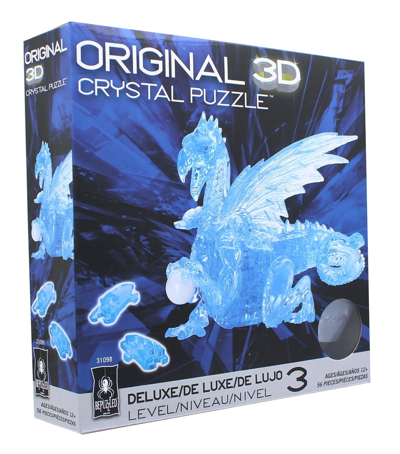 Blue Dragon 56 Piece 3D Crystal Jigsaw Puzzle