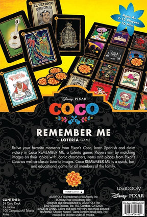 Coco Remember Me Loteria (English/Spanish Rules)