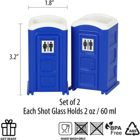 Porta Potty 2oz Shot Glass Set