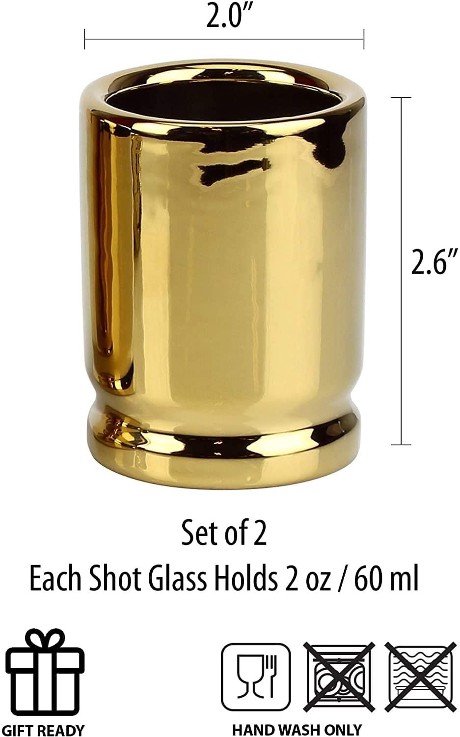 50 Caliber Bullet Casing 2oz Shot Glasses | Set of 2