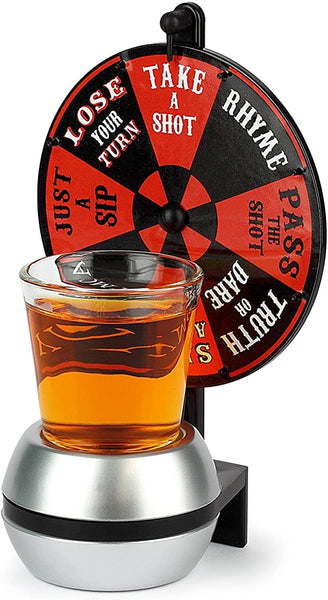 Barbuzzo Original Spin the Shot – Fun Adult Drinking Games, Includes 2  Ounce Shot Glass