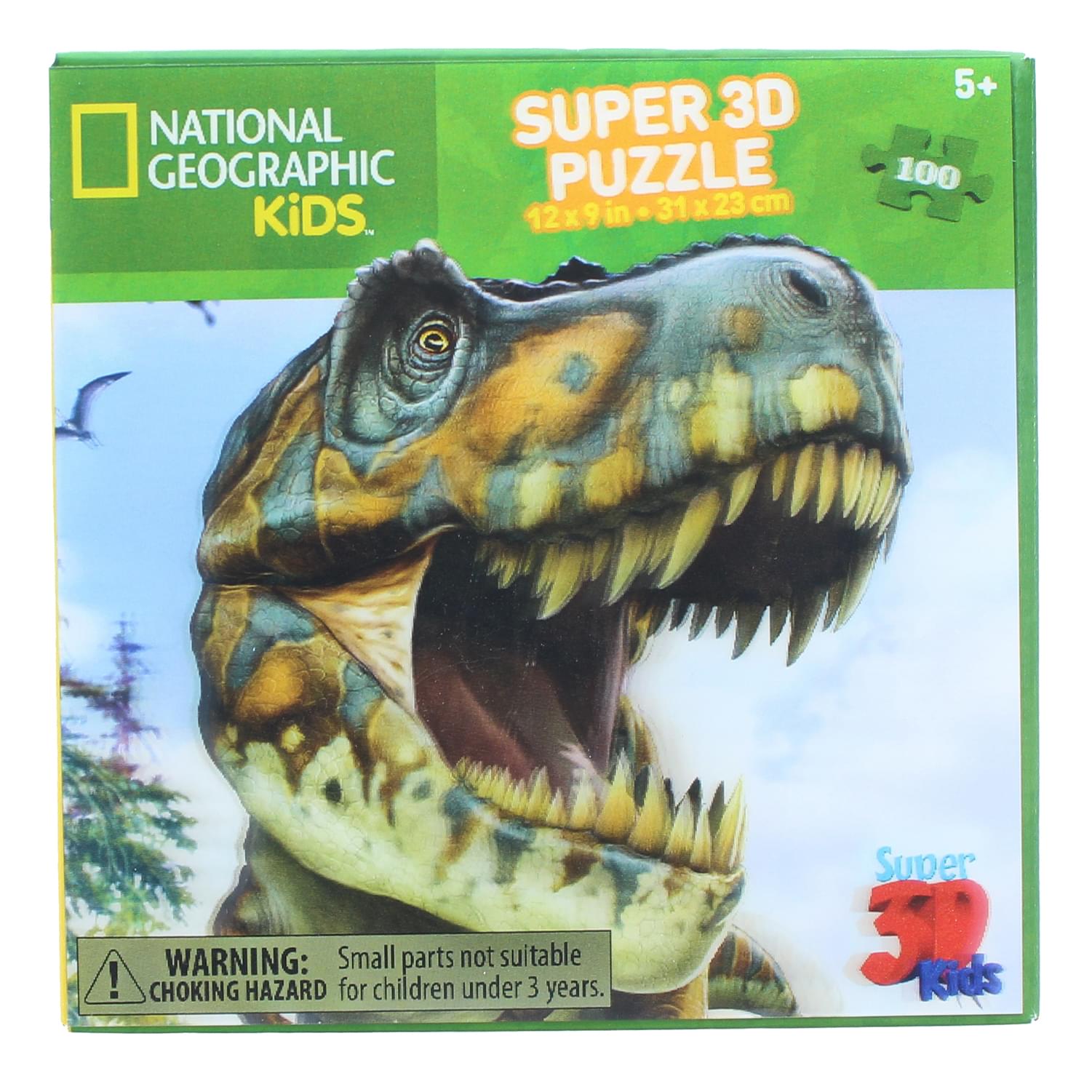 National Geographic Kids Tyrannosaurus Rex 100 Piece Super 3D Kids Jigsaw Puzzle