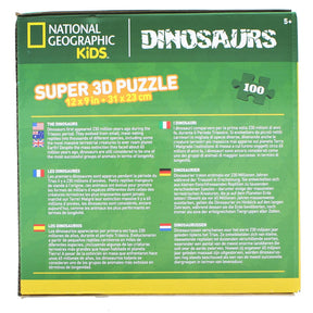 National Geographic Kids Tyrannosaurus Rex 100 Piece Super 3D Kids Jigsaw Puzzle