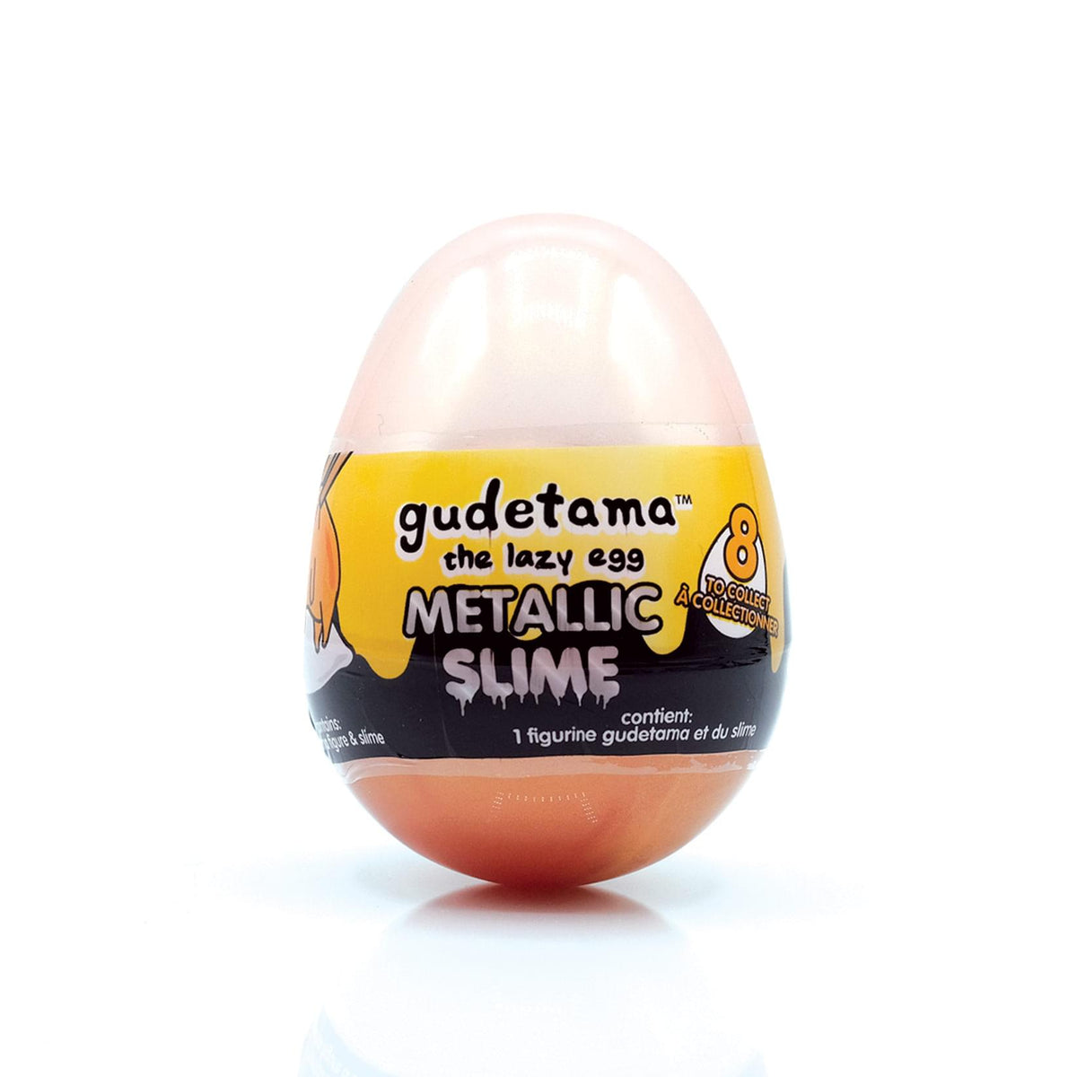 Gudetama The Lazy Egg Metallic Slime & Mini Figure | Yellow